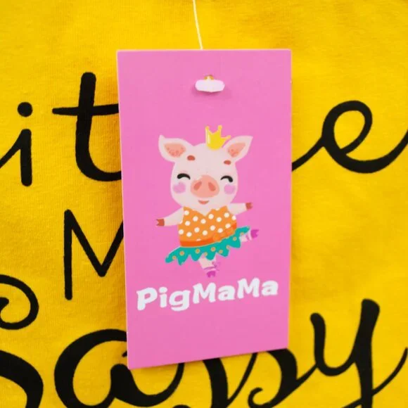 PigMama - 'Little Miss Sassy Pants' Yellow Tank Top (NWT) - Picture 3 of 4